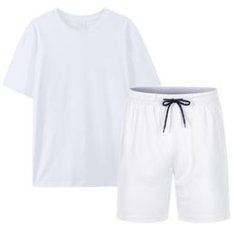 Summer Mens Sportswear Cotton Tshirtsports Breeurs respirants Pantalons de jogging décontracté S3XL 240415