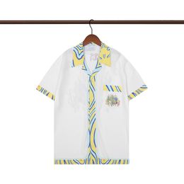 Summer Mens Shirts fleur Fashion Designer Hommes Casual Tops à manches courtes Hawaiian Beach simple boutonnage Chemise Bouton Revers Cardigan chemisier en coton shirtsss