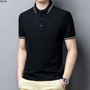 T-shirt à manches courtes pour hommes d'été Polo Business Casual Slim Mince Bas à manches mi-longues 7una {catégorie}