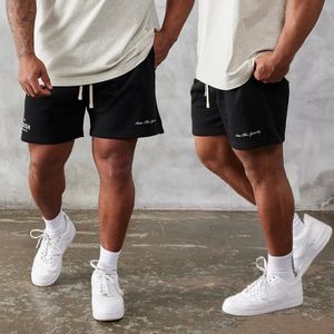 Summer Mens Shorts Cotton Imprimé Casual Five Point Pant Joggers Gym Sports Fitness Body Body Body Body Basketball 240415