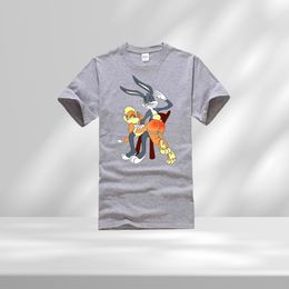 Été hommes t-shirt Bugs Lola lapin fessée punition 100 coton t-shirt hommes 2103226432217