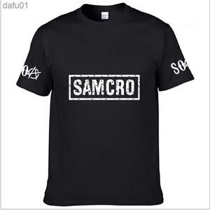 Zomer Heren T-Shirt Sons of anarchy Print SAMCRO Katoen Casual Korte Mouw Man Mode Harajuku Hoge Kwaliteit Unisex T-shirts L230520