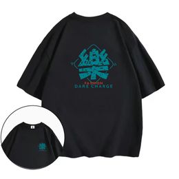 Camisetas para hombres de verano elementos chinos manga corta algodón jóvenes de moda hombres mujeres camisetas redondas de cuello suelto camisetas tops ropa de diseño ropa streetwear