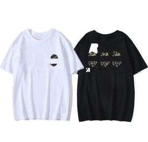 T-shirts d'été pour hommes coton lâche requin singe respirant à manches courtes T-shirt dessin animé lettrage imprimé couple manches courtes M-3XL T-shirts de bain hauts vêtements 351