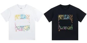 T-shirts d'été pour hommes coton lâche requin singe respirant à manches courtes T-shirt dessin animé lettrage imprimé couple manches courtes M-3XL T-shirts de bain hauts vêtements 521