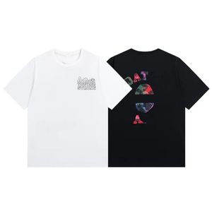 T-shirts d'été pour hommes coton lâche requin singe respirant à manches courtes T-shirt dessin animé lettrage imprimé couple manches courtes M-3XL T-shirts de bain hauts vêtements 259