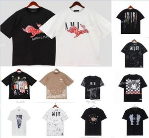 Zomer Heren T-shirts Kwaliteit Designer Mannen A meris Tees Print T-shirts Korte mouw Casual Letter T-shirt Los heren T-shirt Ronde hals Oversize T-shirt Hiphop T-shirts