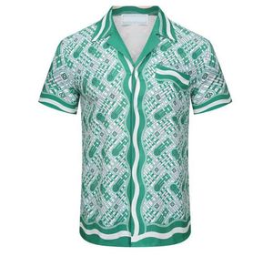 T-shirts d'été pour hommes à manches courtes Casablanc chemise impression chemises lâches université femmes haut en soie t-shirt taille asiatique Casa Blanca f8