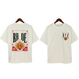 Camisetas para hombres de verano para mujer diseñadores de rhuds para hombres tops letras polos bordado camiseta ropa de manga corta camisetas grandes prendas2023