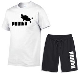 Chándal de verano para hombre, camisetas de algodón, pantalones cortos deportivos, camisetas, trajes informales de moda de manga corta, conjunto para correr, ropa deportiva para gimnasio para hombre