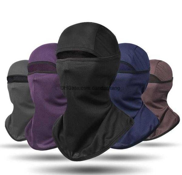 material de malla de verano Pasamontañas gorra anti UV secado rápido absorber sudor cubierta de la cabeza táctica CS máscaras protectoras a prueba de viento bandana bicicleta ciclismo máscara