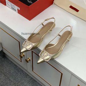 Zomer metalen High rechte valent veelzijdige sandalen dames nieuwe schoenen V-vormige gespacht avond strass Rhinestone vbuckle puntige teen hakken zilver k579