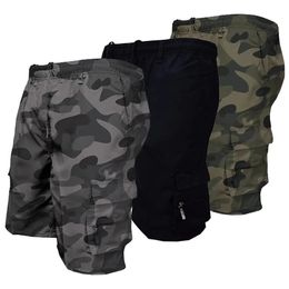 Shorts militaires d'été shorts cargo taticaux masculins plusieurs poches de pantalons recadrés randonnée à cinq points Pantalons décontractés 240516