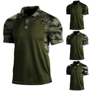 Été militaire tactique T-shirts hommes séchage rapide en plein air Nature randonnée chemise à manches courtes Combat escalade vêtements camouflés 240111