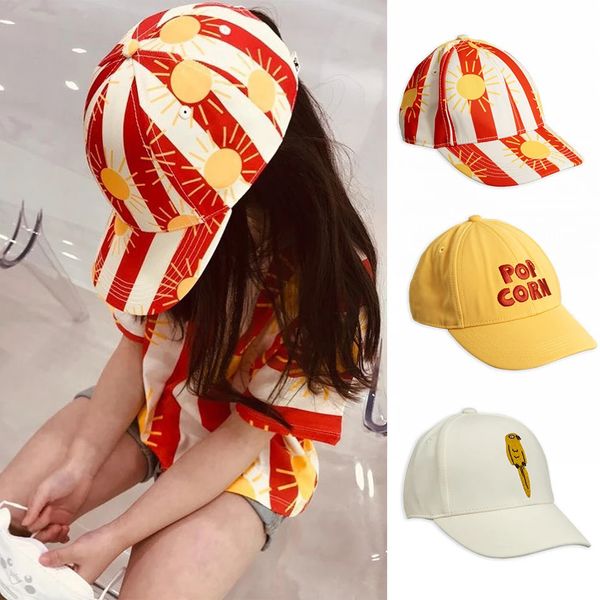 Summer Mini Brand Children Baseball Caps Baby Boy Girl Extérieur Soleil Sun Born Born Voyage Mignon Carton Carton Chapeaux de baseball 240401