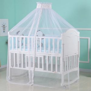 Zomermuggennet voor babywieg meisjes kinderen koepel luifel netten kanten koepel tent anti mug mesh prinses kamer decor 240422