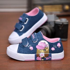 Zomer kinderen Designer schoenen Kids Sneakers Girls Fashion Kids canvas prinsesschoenen schattige ademende kinderen schoenen maat 21-35