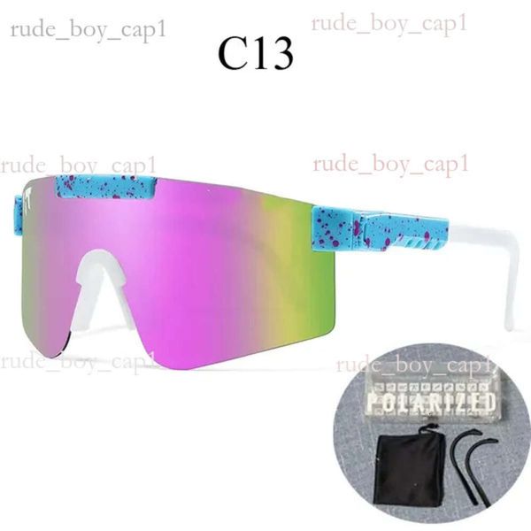 Summer Nuevo 17 colores Pits originales Vipe Sport Google TR90 Gafas de sol polarizadas para hombres/mujeres Eyewear a prueba de viento al aire libre 100% UV Mirriz Gift 679