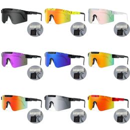 Verano Nuevo 17 colores Original Pits VIPERS Sport google TR90 Gafas de sol polarizadas para hombres/mujeres Gafas a prueba de viento al aire libre 100% UV Lente espejada regalo