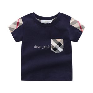 Zomer Nieuwe Baby Kids Jongens Mode Ademende Katoenen Shirt Met Korte Mouwen Tops 1-6Y