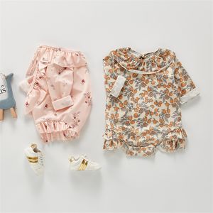 Été Nouveau Bébé Maillots De Bain Floral Filles Maillot De Bain À Manches Longues Enfants Vêtements 981 E3