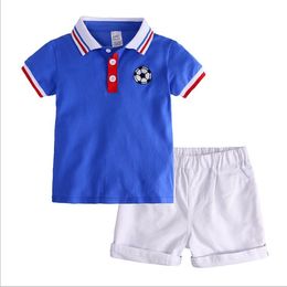 Zomer Nieuwe Jongenskleding Set 2 ST Babykleertjes Kinderen Jongens Katoenen Top + Korte Kinderen Casual Sets