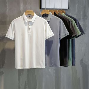 Zomer nieuw ademend heren T-shirt met korte mouwen Business Leisure Pearl Floor katoenen poloshirt