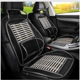 Novedad de verano, cojín para asiento de malla para coche, seda de hielo, almohadilla refrescante de bambú transpirable, cojín para asiento de coche, soporte Lumbar, funda Universal para asiento de coche