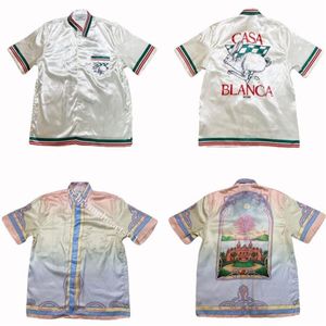 Zomer Nieuw Casablanc Shirt T-shirt Court Cloud gradiënt konijnpatroon losse casual mannen en vrouwen zijden shirts2943