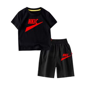 Conjunto de camiseta para niños nuevos de verano, camiseta para niños de verano para niños y niñas, pantalones cortos, ropa informal deportiva de manga corta para niños de 1 a 13 años