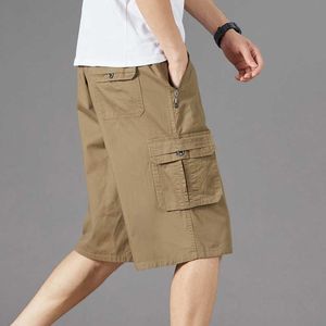 Verano nuevos pantalones cortos de algodón para hombre moda Casual fino suelto deporte Capris ropa de playa transpirable pantalones de chándal ropa de talla grande