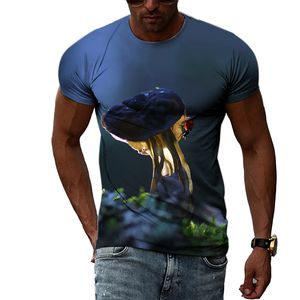Zomer Nieuwe Creative Micro Landscape 3D Printing Men's T-Shirt Personality Street Quality Short Sleeveved Sports Quick Drying Top
