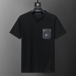 T-shirt ample à manches courtes en pur coton, noir et blanc, à la mode, de luxe, avec motif de lettres, été, M-3XL