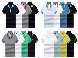 Été nouveau designer couleur unie POLO tissu rouge, anti-rides confortable respirant à manches courtes T-shirt revers mode affaires mince polo pour hommes M-3XL jincheng