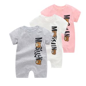 Baby babyontwerpers kleding pasgeboren jumpsuit met lange mouwen katoen pyjama's 0-24 maanden rompers ontwerpers kleding a1