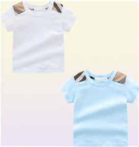 Zomer Nieuwe Mode Stijl Kinderkleding Jongens en Meisjes Korte mouwen Katoenen Gestreepte Top T-shirt5929327