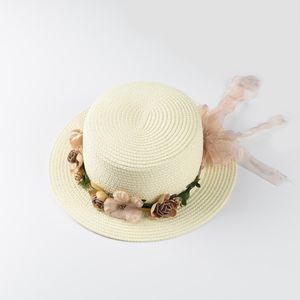 Zomer Nieuwe Garland Straw Hoeden Dames Korte Brandstrand Hoed Outdoor Travel Sunshade Top Caps