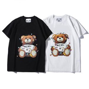 T-shirt damestops heren zomer nieuwe kwaliteit korte mouw Merk designer bulb bear ronde hals luxe basisshirts met halve mouw