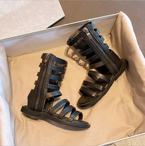 Zomer Nieuwe Holle Meisje Romeinse sandalen Open Teen Getijde Modellen Hoge Hulp Sandalen Antislip Kinderschoenen Hoge Kwaliteit Schoenen