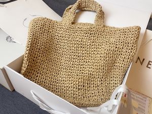 Été nouveau sac de paille fait à la main évidé sac à main tissé fourre-tout sac de dame