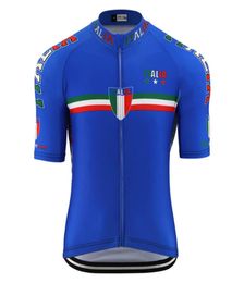 Été Nouveau Italia National Flag Pro Team Cycling Jersey Men Road Road Bicycle Racing Vêtements Mou vélo de montagne Cycling Wear Clothin7452054