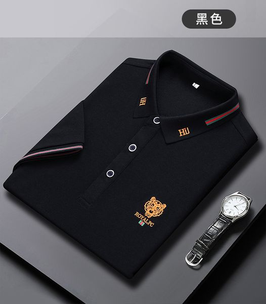 Polo d'été coréen à manches courtes pour hommes, T-shirt décontracté, fin, ample, en coton brodé, à la mode, M--3XL
