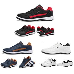 Été nouveaux hommes chaussures de sport décontractées en cuir léger mode respirant chaussures de course grande planche chaussures pour hommes bleu 41