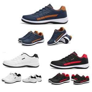 Chaussures de sport décontractées en cuir pour hommes, légères, respirantes, à la mode, de course, grandes planches, noires, 45, nouvelle collection été