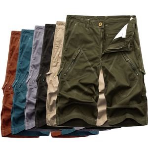 Summer des shorts de travail de taille européenne pour hommes lâches Multi Pocket 5/4 Pantalon intermédiaire M524 42