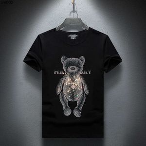 Zomer Nieuwe Heren T-shirt Met Korte Mouwen Modemerk Jeugd Modal Ronde Hals Hot Diamond Half Mouw Vrijetijdskleding S5mg