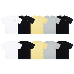 Verano nuevos miTees cuello redondo letra pequeña estampado patrón bordado camisetas para hombres y mujeres cabeza de media manga simple casual camiseta de manga corta ropa superior