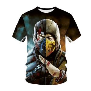 Été nouveau Mortal Kombat impression 3D T-shirt mode jeu de combat Streetwear hommes femmes col rond T-shirt Hip Hop vêtements homme