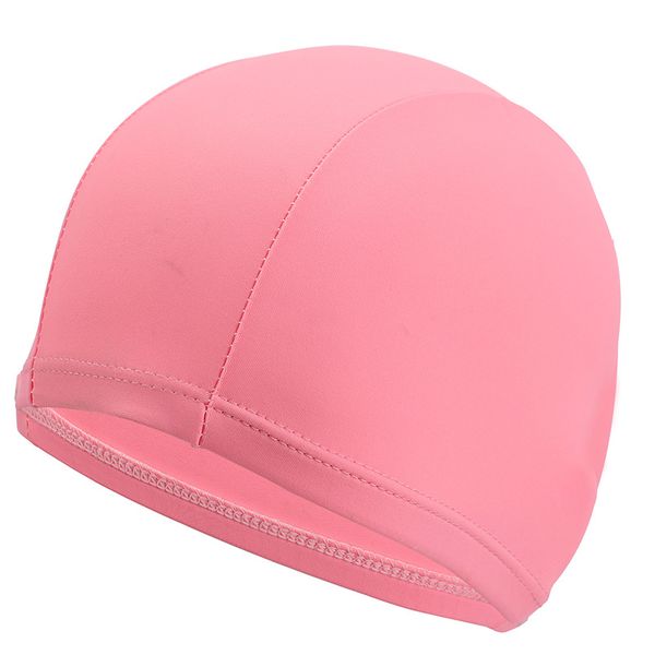 Novedad de verano, gorro de natación para adolescentes de poliéster para niños y niñas, gorro de natación para niños grandes a la moda de alta elasticidad con protección para los oídos, gorro de natación para niños 1223989