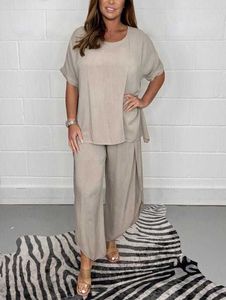 Zomer Nieuwe Product Set Mode Effen Kleur Losse Ontspannen Casual Set Dames